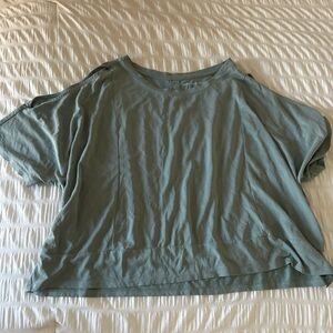 American Eagle Sage Green Open Back Shirt